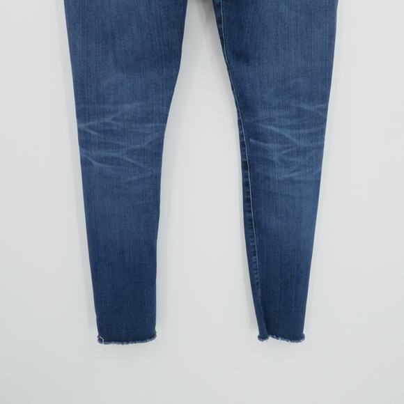 AG‎ Adriano Goldschmied Jeans 30R Blue High Rise Farrah Skinny Ankle Raw Hem - Picture 13 of 14